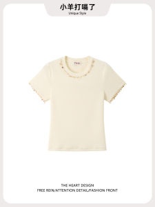 Áo Thun Nữ Cổ Tròn Tay Ngắn Ôm Vừa Vặn Màu Đào Ngọt Ngào Mùa Hè Mới Về Thời Trang Cao Cấp Thanh Lịch