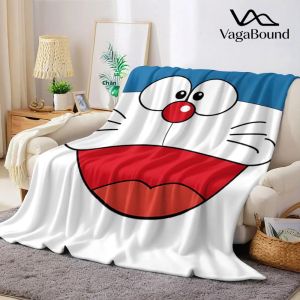 Chăn Flannel Hoạt Hình Doraemon Sử Dụng Được 4 Mùa Chống Xù Lông Di Động Dùng Cho Ghế Sofa Văn Phòng Giường Ngủ Du Lịch Thư Giãn Phong Cách Hiện Đại Chất Liệu Polyester