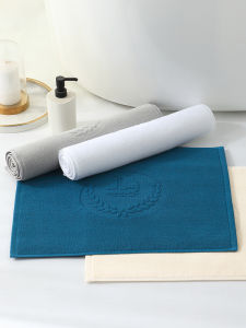 Thickened Pure Cotton Bath Mat Bathroom Anti-Slip Machine Washable Floor Rug Home Use Toilet Door Mat Floral Embroidery Absorbent Mat