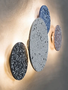 Đèn Tường LED Tròn Vân Đá Terrazzo Ánh Sáng Ấm Tinh Tế
