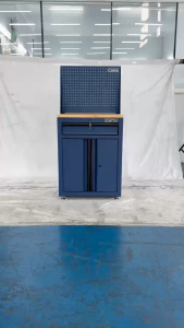 Tủ dụng cụ CSPS 61cm - 01 hộc kéo màu xanh dương kèm ván gỗ vách lưới và chân tăng chỉnh