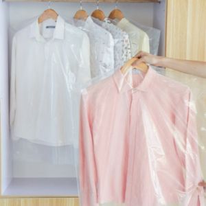 Vixplorn Plastic Clothes Cover Dust Cover Transparent Bag Clothes Hanging Bag Home Storage Bag