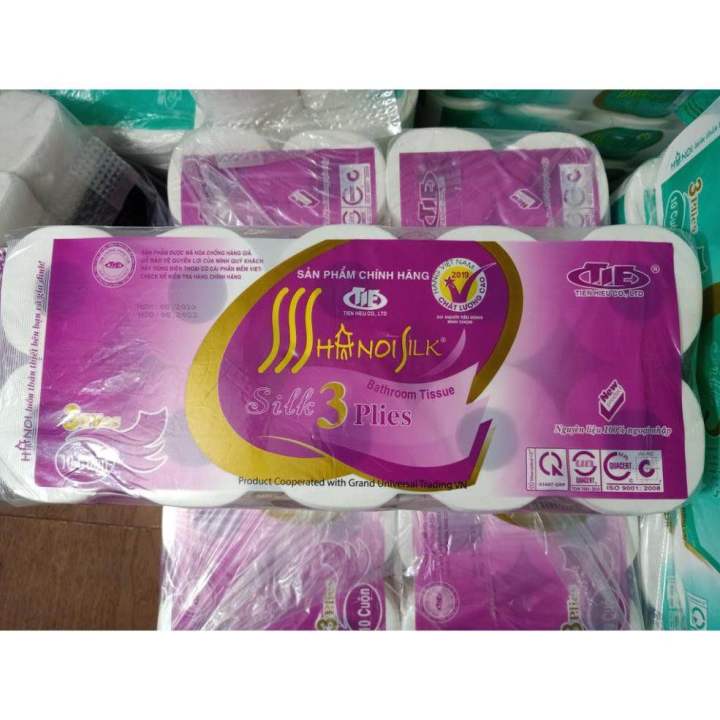 (Có Lõi) Combo 2 Bịch Giấy Vệ Sinh Hà Nội Silk 20 Cuộn To Có Lõi Siêu ...