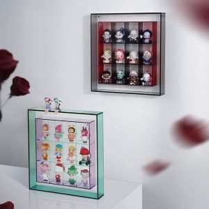 Acrylic Blind Box Pop Mart Molly Display Box PopMart Transparent Storage Box Wall-Mounted Customization with Lid