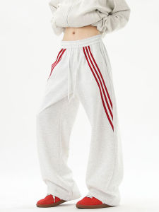 Quần Dài Thể Thao Nam American Stripes 2025 Mùa Hè Mới High Street Rộng Rãi Quần Dài Ống Rộng Quần Dài Thường Ngày