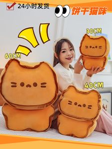 Đồ Chơi Búp Bê Mèo Bánh Quy Tặng Bạn Gái Quà Tặng Sinh Nhật Cho Bé Gái Đồ Chơi Mềm Đáng Yêu Búp Bê Ngủ Đệm Hông PP Cotton