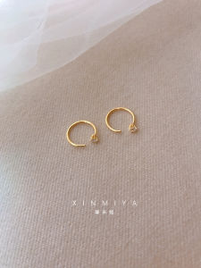 Elegant Small Earrings for Women with Super Flashing Zirconia Alloy Perfect for Sleeping and Fashionable Jewelry Design