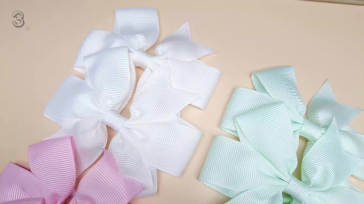 40Pcs Baby Girls 3.5'' Boutique Grosgrain Ribbon Hair Bows Elastic Hair Ties Ponytail Holder Hair Bands in Pairs for Girls Toddlers Kids Children Teens