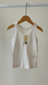 SINGLET PUTIH POLOS NARY 6-12 BULAN S M L (1 PCS)