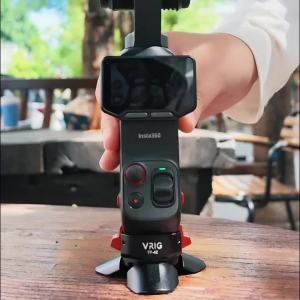 Chân Máy Ảnh Tự Động Mở Nhanh VRIG Quick Release Mini Dành Cho Insta360 Luna Type C Đế Sạc Bằng Nhôm Tích Hợp Truyền Dữ Liệu