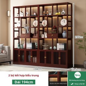 FANTANYIPIN | Tủ Trưng Bày Cổ Điển Cho Phòng Khách Có Kệ Sách