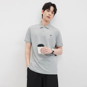 Septwolves Mens Polo T-Shirt Short Sleeve Modal Wool Casual Flip-Collar Business Summer New Style Standard Fit Polyester Fiber