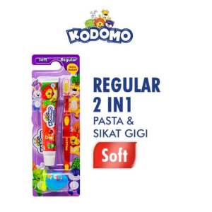 Paket sikat gigi dan pasta gigi kodomo anak (free hadiah)