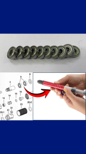 Phụ kiện linh kiện máy mài hơi dạng bút AT010K - Phụ tùng thay thế các chi tiết hao mòn