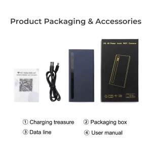 พาวเวอร์แบงค์ Ni นาฬิกาปลุกไร้สาย 1920*1080p Full Hd Wifi Mini Camera Night Vision มีระบบตรวจจับการเคลื่อนไหว