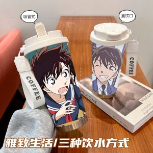 อะนิเมะโคแนน เคย์โดสแตนเลสฉนวนขวดน้ำหลอด สีเทาเข้ม ต้นฉบับซัดิสต์ความงามสูงคุณค่าผู้ชายผู้หญิงนักเรียน