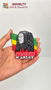 Souvenir magnet kulkas  Bob Marley oleh oleh negara Jamaica Jamaika