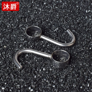 304 Stainless Steel Pipe Hook Flat S Shaped Kitchen Storage Rack Activity Circle Hook Wall Mounted Single Hook Bathroom Accessories