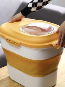 Honey pet 50L cat food moisture-proof large-capacity pet food folding storage bucket snack storage box dog food sealed box