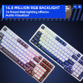 Thunderobot K98 Gasket Mount Mechanical Keyboard 98% layout Tri-Mode wired 2.4G Bluetooth Wireless Keyboard Hot Swapping RGB Backlit Gaming Keyboard. 