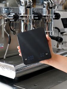 Watchget Coffee Electronic Scale Hand Pouring Kitchen Small Bean Weight Timer Chargeable Espresso Scale Western Style Pure Color