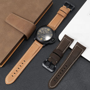Substitute Panerai Strap Genuine Leather Mens Tiansuo Rudder Hamilton Casio Retro Watch Band 22 24mm