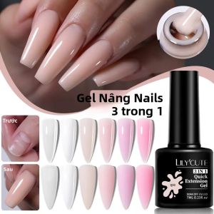 Sơn Gel Móng Tay LILYCUTE 7ml Màu Hồng Sáng Bóng Khô Nhanh Dùng Được Với Đèn UV/LED Dành Cho Nối Móng Làm Móng Kiểu Pháp Bền Lâu Kéo Dài Móng Tay