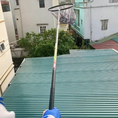 ( SALE ) Vợt Carbon BEIXIANG HOA BĂNG câu cá cán 2m1 2m4 2m7 & Vành 40cm tay cầm cao su bền đẹp chất lượng. Gồm 3 màu Xanh Đen và Đỏ Bắt Cá Đi Câu Fishing