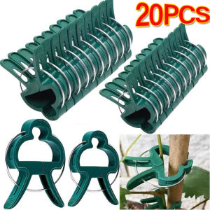 YESPERY 20Pcs Plant Fixed Clips Reusable Garden Greenhouse Bracket Garden Plants Vine Climbing Clamp Flower Tomato Support Fastener
