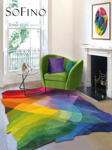 SoFINO | Stylish Irregular Shaped Bedroom Carpet