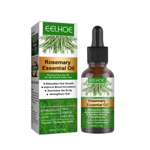 EELHOE Rosemary Essential Oil Nourishes Repairs Improves Frizz Prevents Hair Loss Eliminates Itching Thinning Damaged Hair Care Hair Growth Hair Care Essential Plant Flower Essence Skin Care Hair Loss Treatment Oil Hair Beauty