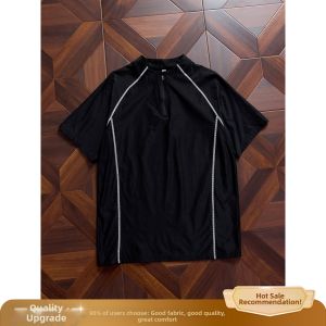 ZHUOCAN | UV Protection Quick-Dry Zip-Up Short Sleeve Lightweight Shirt