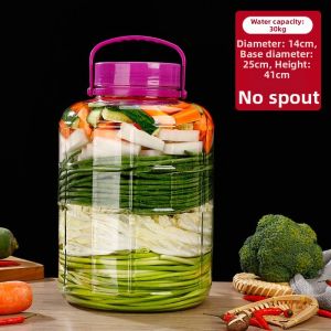 TEKANAI | Thickened Glass Jar with Cap Food Grade Infusion Bottle with Spigot 10 liters