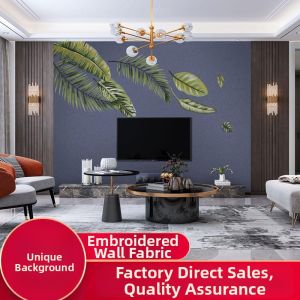 Embroidered New Chinese Style Seamless Waterproof Wall Mural