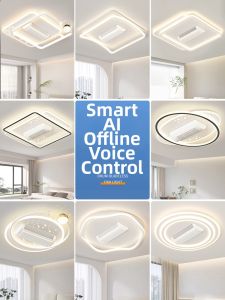 smeou | Smart Voice Control Leafless Fan Ceiling Light