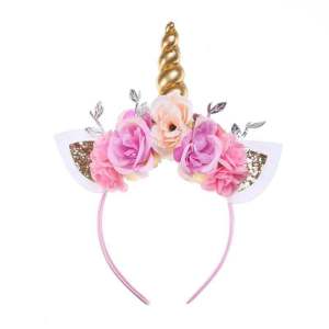 Unicorn Party Hat Rabbit Ear Headband Halloween Party Childrens Headwear Fairy Tale Princess Style Hair Accessories