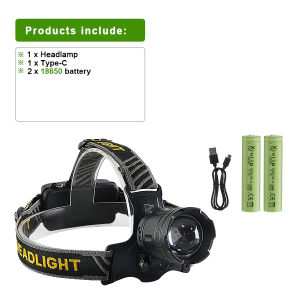 NEW 990000000LM High Power LED Headlight 4 in 1 LED Headlamp USB Rechargeable Long Range 6000M Head Torch For Fishing Hunting