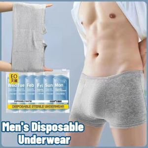 5PCS/Mens Disposable Underwear Portable Travel Business Trip Boxer Briefs Men Underpants