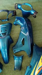 ชุดสีใส่ เวฟ125S หัวเถิกกุญแจกลมไมล์ดิจิตอล มี13ชิ้น สีเขียวหัวเป็ด..