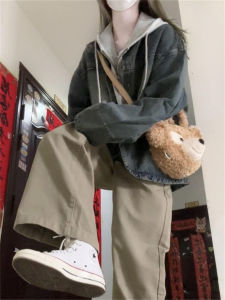 American Lazy Chic Casual Versatile Thin Denim Jacket Womens 2025 New Spring Autumn Shoulder Length Cardigan Style Jeans