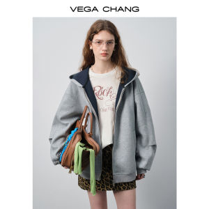 VEGA CHANG | Đồ Ngoại Thất Casual Màu Khối Có Mũ Trùm Xám