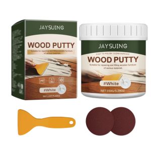 Jaysuing Wood Filler Paintable All-Purpose Exterior Wood Filler Wall Putty Hole Repair Professional Wood Hole Filler Stainable Wood Exterior Wood Putty 150g Repair Putty For Wood Crack Wood Furniture Repair Kit Touch Up Wood Putty Wood Caulking Filler For