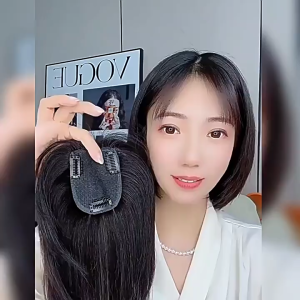 ผ้าคลุมผมปลอมขนหงส์สีดำขนาด7*9 100% ชิ้นสีดำและสีน้ำตาลมอคค่าผมสีขาววิกผมที่ระบายอากาศได้และน้ำหนักเบาช่วยเพิ่มปริมาณเส้นผมสำหรับผู้หญิง