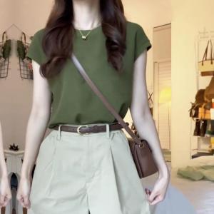 QIANSHUIYIYUN | Fashionable Avocado Short Sleeve T-Shirt Summer