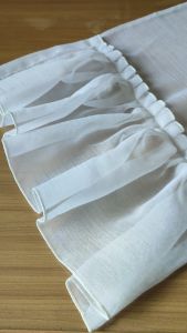 Taplak Meja Tamu / Taplak Meja Makan / Taplak Meja Pesta Putih Transparan Rempel Rumbai Skirting