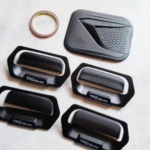 Paket Cover Handle Outer Pintu Tutup Tangki Trd Sportivo Mobil Toyota Agya 2017 - 2022 Hitam
