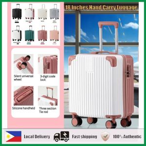 COD Lightweight 18 Inch Luggage Hand Carry Luggage Trolley Travel Bag Small Traevl Bag Fashion Luggage Suitcase