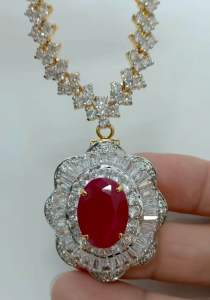 สร้อยคอเพชรczทรง V (วี)แบบสวยงาม สร้อยคอยาว 18 นิ้ว เพชรczกลมขนาด 2.5mmชุบทองไมครอนหน้าทองคำขาว ราคาย่อมเยา