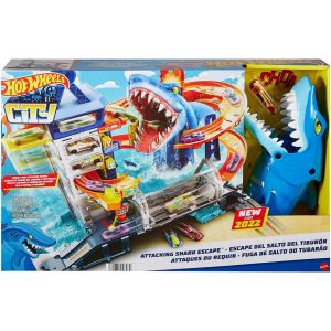 Hot wheels attacking shark escape playset original mattel