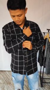 Kemeja Flanel Kotak Pria Lengan Panjang Kemeja Atasan Pria Murah Terbaru